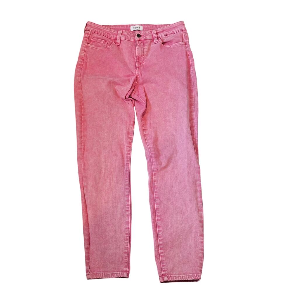 Pistola pink denim skinny jeans womens 29 8 strerchy preppy high waisted anthro